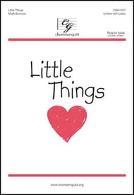 Little Things Unison choral sheet music cover Thumbnail